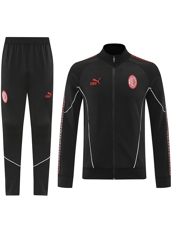 AC milan veste de survêtement noire tenue d'entraînement homme 2025-2026