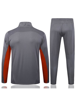 AC Milan vestes football sportswear sportswear ensemble d'entraînement gris full zip pour homme vêtements de football extérieur 2024 - 2025