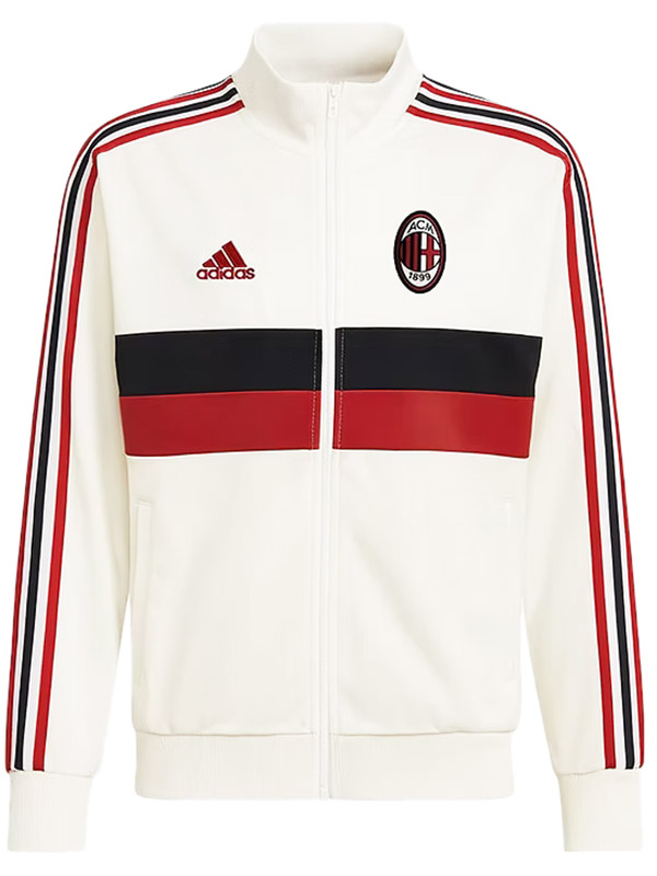 AC milan veste coupe-vent survêtement blanc d'entraînement homme 2025-2026