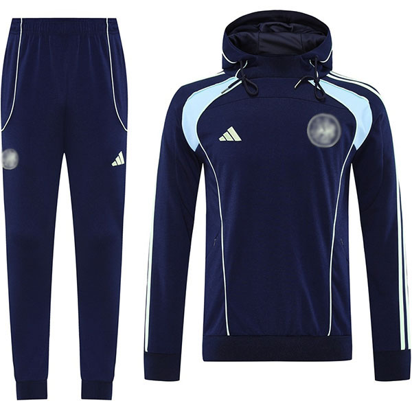 Ajx veste à capuche survêtement homme indigo tenue d'entraînement 2025-2026