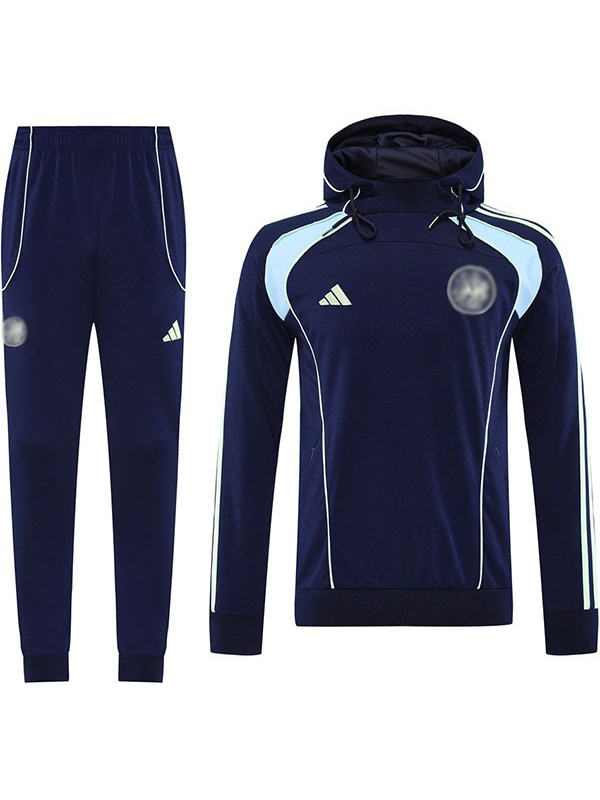 Ajx veste à capuche survêtement homme indigo tenue d'entraînement 2025-2026