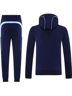 Ajx veste à capuche survêtement homme indigo tenue d'entraînement 2025-2026