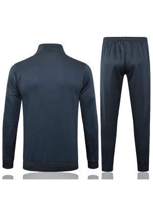 Argentina veste de football survêtement de sport fermeture éclair complète uniforme gris foncé kit d'entraînement pour hommes manteau de football extérieur 2025-2026