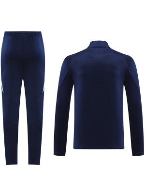 Arsenal veste de football vêtements de sport survêtement bleu marine combinaison à fermeture éclair complète kit d'entraînement pour hommes manteau de football en plein air 2024-2025