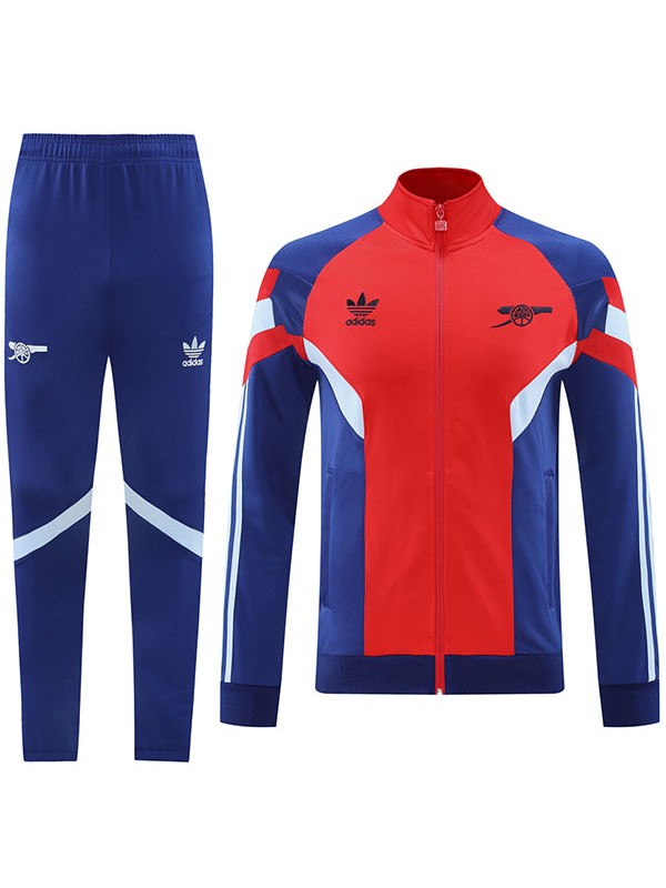 Arsenal veste de football vêtements de sport survêtement rouge marine combinaison à fermeture éclair complète kit d'entraînement pour hommes manteau de football en plein air 2024-2025