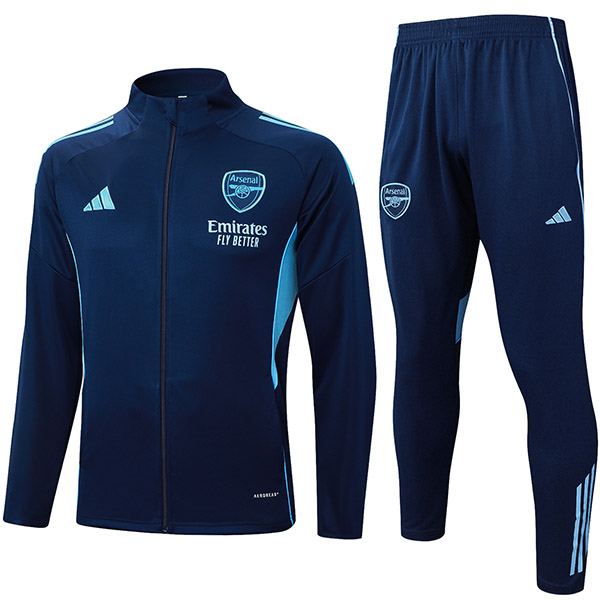 Arsenal jacket football sportswear tracksuit full zipper men's navy training kit outdoor soccer coat 2025-2026