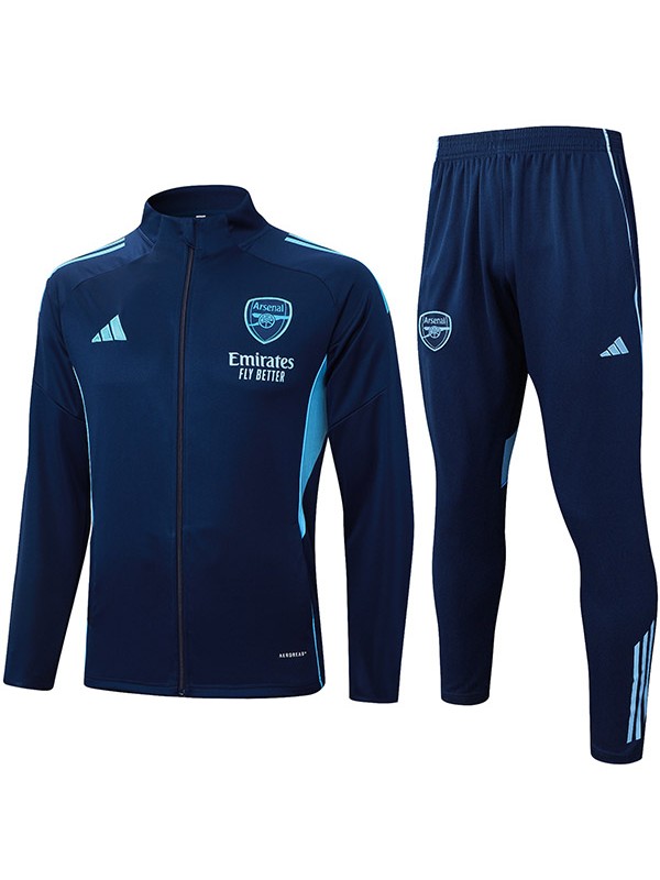 Arsenal jacket football sportswear tracksuit full zipper men's navy training kit outdoor soccer coat 2025-2026