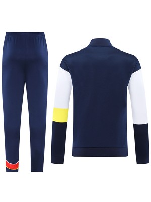 Arsenal veste de football survêtement de sport fermeture éclair complète uniforme pour homme kit d'entraînement bleu marine et rouge manteau de football extérieur 2025-2026