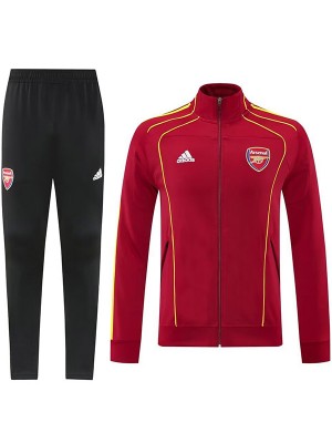 Arsenal veste de football sportswear survêtement fermeture Éclair complète homme rouge noir kit D'entraînement extérieur football manteau 2025-2026