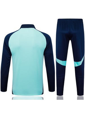 Arsenal veste de football survêtement de sport fermeture éclair complète bleu sarcelle bleu marine kit d'entraînement manteau de football extérieur 2025-2026