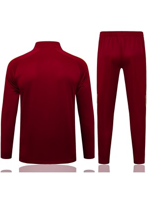 Arsenal veste de football survêtement de sport fermeture éclair complète kit d'entraînement pour hommes tout rouge manteau de football extérieur 2025-2026