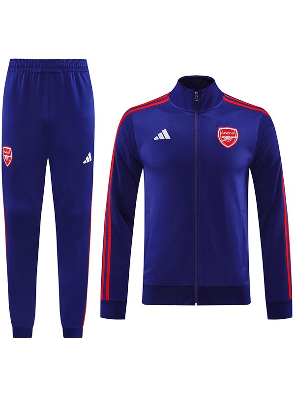 Arsenal veste de football vêtements de sport survêtement complet fermeture éclair costume hommes formation bleu marine kit extérieur football manteau 2024-2025