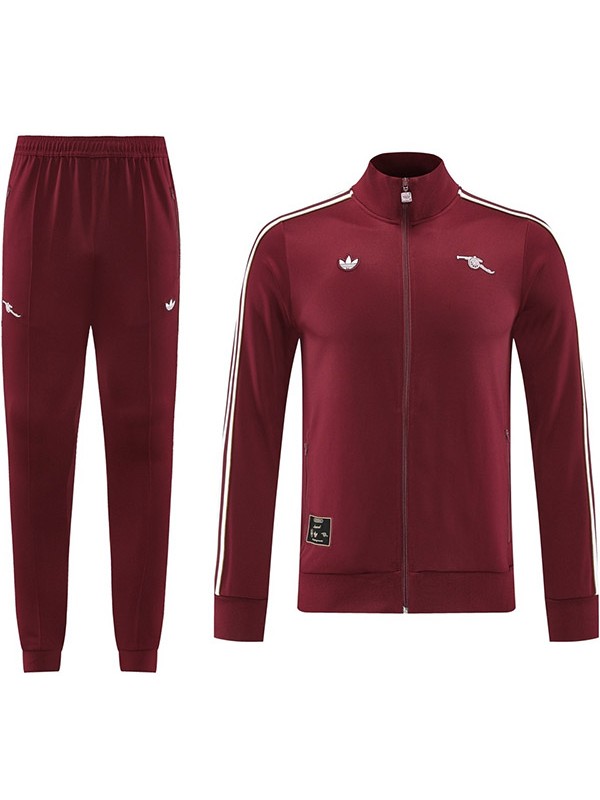Arsenal veste survêtement bordeaux tenue d'entraînement homme 2025-2026