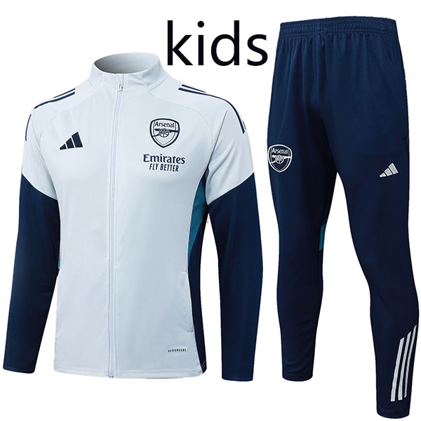 Arsenal veste survêtement d'entraînement pour enfants jeunes uniforme turquoise tenue 2025-2026