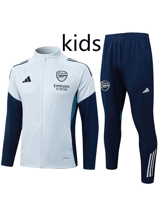 Arsenal veste survêtement d'entraînement pour enfants jeunes uniforme turquoise tenue 2025-2026