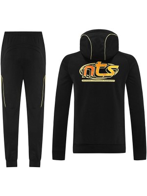Arsenal veste coupe-vent à capuche survêtement de football vêtements de sport noir fermeture éclair complète uniforme kit d'entraînement pour hommes manteau de football en plein air 2025-2026