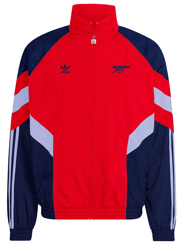 Arsenal veste coupe-vent football vêtements de sport survêtement fermeture éclair complète hommes entraînement originaux survêtement haut rouge bleu marine kit extérieur football manteau 2024-2025