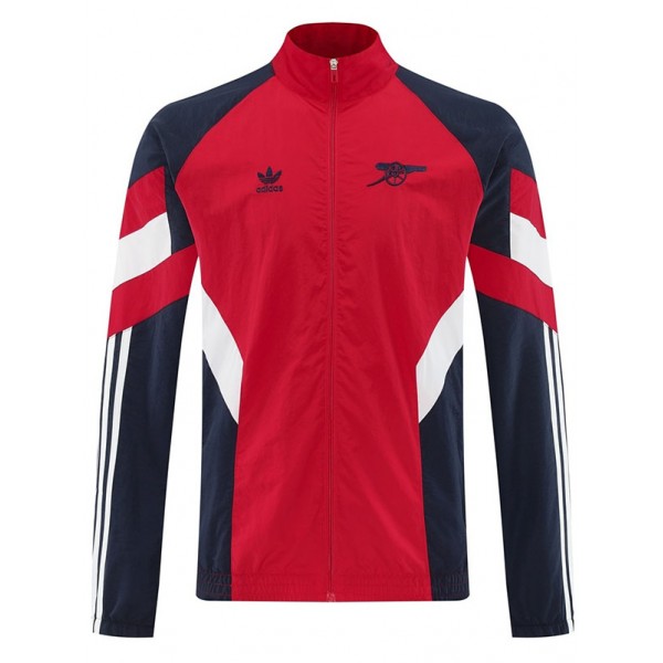 Arsenal veste coupe-vent survêtement rouge d'entraînement homme 2025-2026