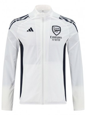 Arsenal veste coupe-vent survêtement blanc d'entraînement homme 2025-2026