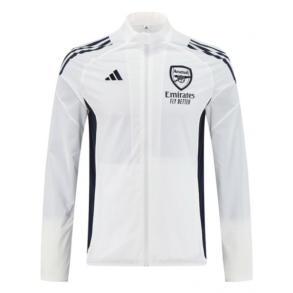 Arsenal veste coupe-vent survêtement blanc d'entraînement homme 2025-2026