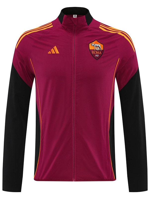 AS roma veste coupe-vent survêtement bordeaux d'entraînement homme 2025-2026