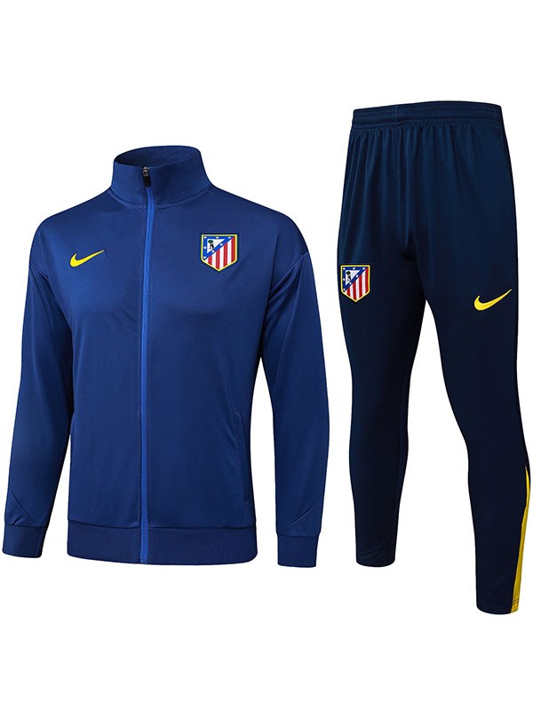 Atlético de Madrid jacket football sportswear blue tracksuit full zip men's training kit outdoor uniform soccer coat 2025-2026