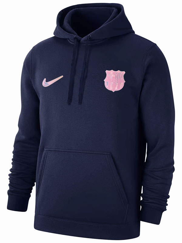 Barcelona veste capuche survêtement manteau indigo d'entraînement pour homme 2025-2026