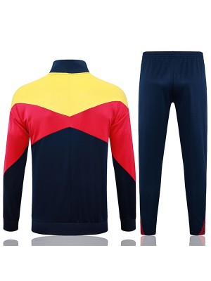 Barcelona jacket football sportswear tracksuit full zipper men's training kit navy red outdoor uniform soccer coat 2024-2025