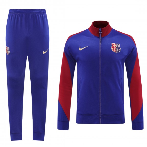 Barcelona jacket football sportswear tracksuit full zipper men's training purple kit outdoor soccer coat 2024-2025