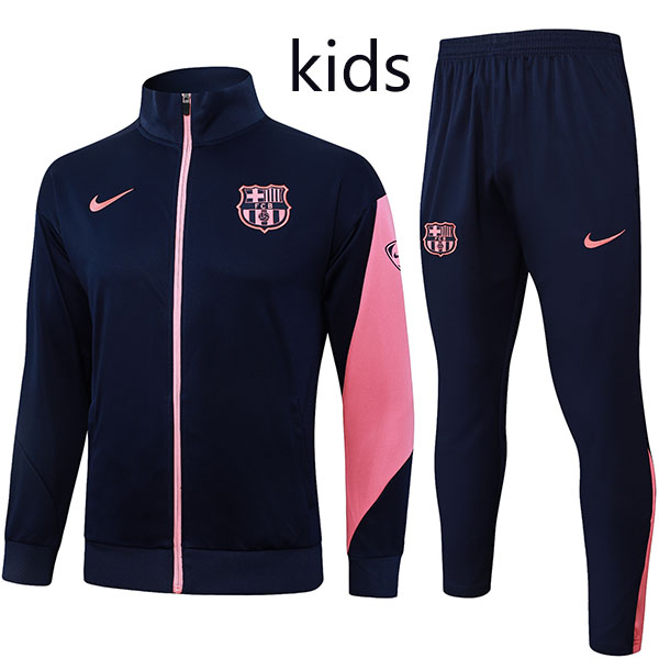 Barcelona veste de survêtement noire enfants tenue d'entraînement pour jeunes équipement 2025-2026