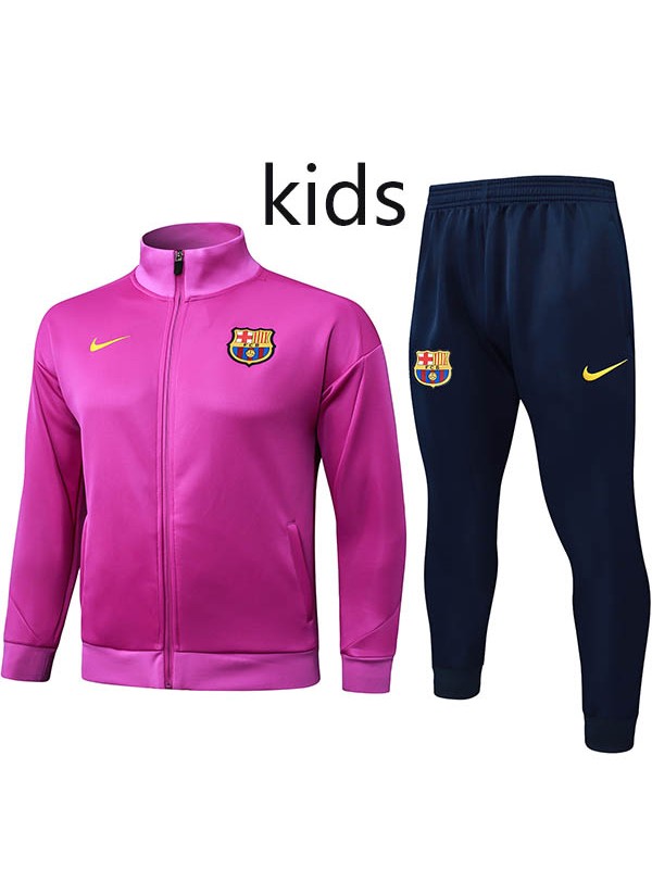 Barcelona veste de survêtement violette tenue enfant uniforme jeune mini-kit d'entraînement 2025-2026