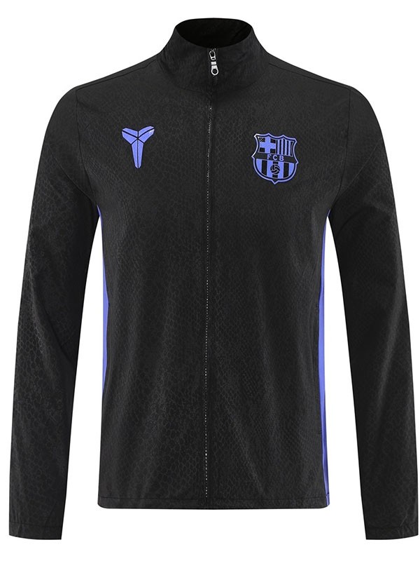 Barcelona veste coupe-vent survêtement noir d'entraînement homme 2025-2026
