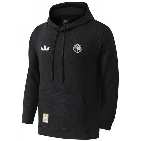 Bayern munich hoodie jacket black tracksuit men's training coat 2025-2026