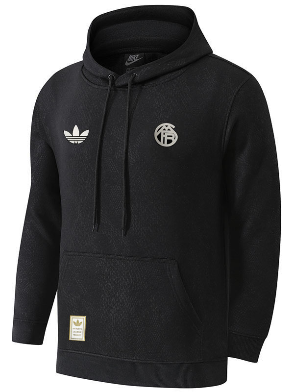 Bayern munich hoodie jacket black tracksuit men's training coat 2025-2026
