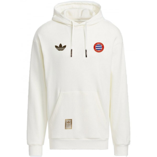Bayern munich veste à capuche football vêtements de sport survêtement hommes formation kit blanc manteau de football en plein air 2025-2026