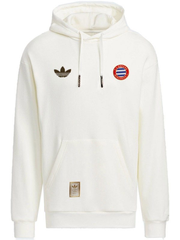 Bayern munich veste à capuche football vêtements de sport survêtement hommes formation kit blanc manteau de football en plein air 2025-2026