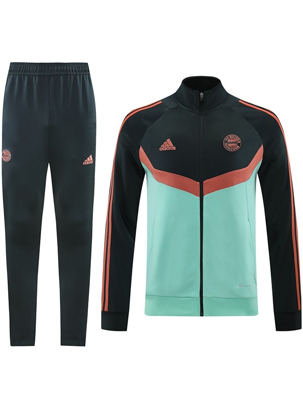 Bayern munich veste de football vêtements de sport survêtement fermeture éclair complète hommes vert noir kit d'entraînement manteau de football en plein air 2024-2025