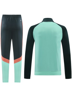 Bayern munich veste de football vêtements de sport survêtement fermeture éclair complète hommes vert noir kit d'entraînement manteau de football en plein air 2024-2025