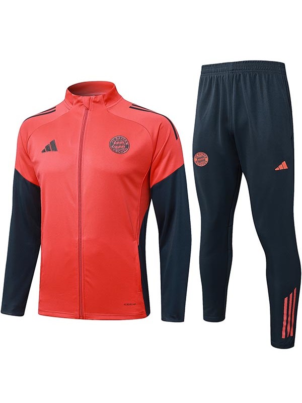 Bayern Munich jacket football sportswear tracksuit full zip men's training kit orange outdoor uniform soccer coat 2025-2026