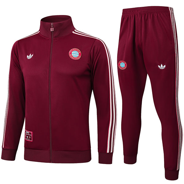 Bayern munich veste de football survêtement de sport fermeture éclair complète uniforme pour homme kit d'entraînement marron manteau de football extérieur 2025-2026