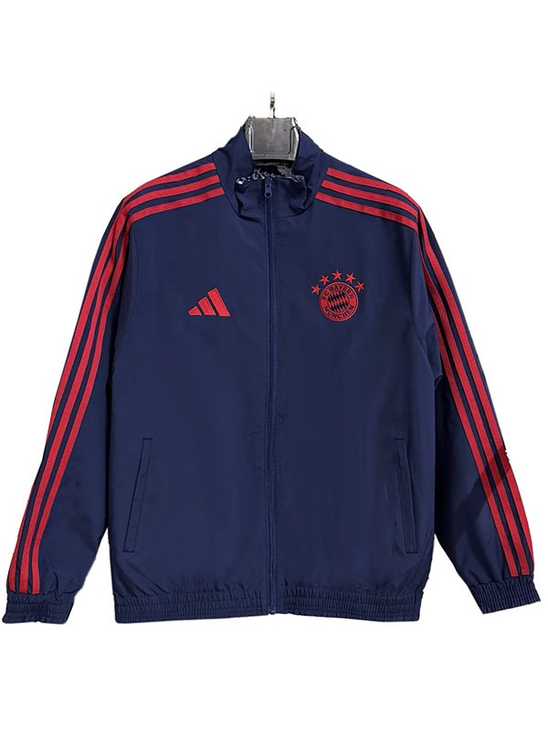 Bayern munich veste coupe-vent survêtement indigo manteau d'entraînement homme 2025-2026