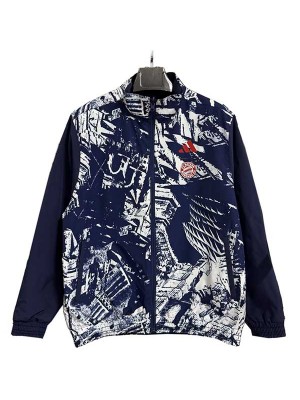 Bayern munich veste coupe-vent survêtement indigo manteau d'entraînement homme 2025-2026