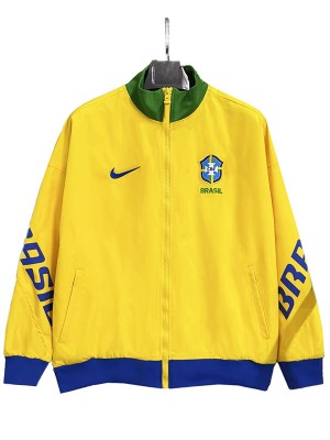 Brazil coupe-vent survêtement jaune veste d'entraînement homme 2025-2026