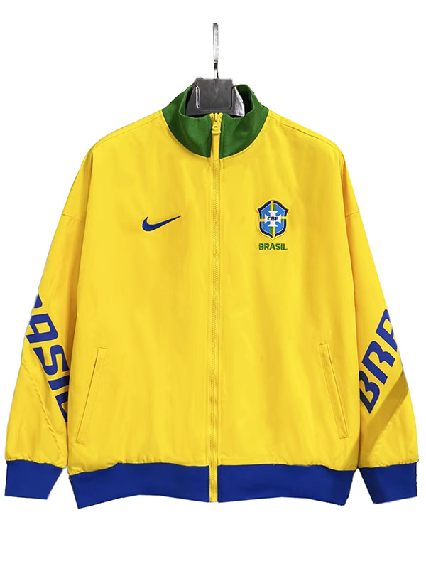 Brazil coupe-vent survêtement jaune veste d'entraînement homme 2025-2026