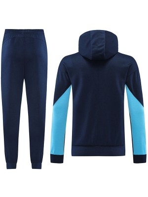 Chelsea hoodie jacket football sportswear tracksuit full zipper men's training kit athletic outdoor uniform all navy soccer coat 2024-2025