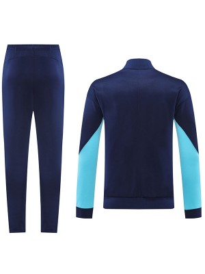 Chelsea veste de football vêtements de sport survêtement bleu marine combinaison à fermeture éclair complète kit d'entraînement pour hommes manteau de football en plein air 2024-2025