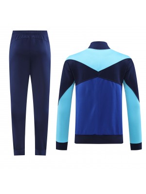 Chelsea jacket football sportswear tracksuit full zipper men's training kit blue navy outdoor uniform soccer coat 2024-2025
