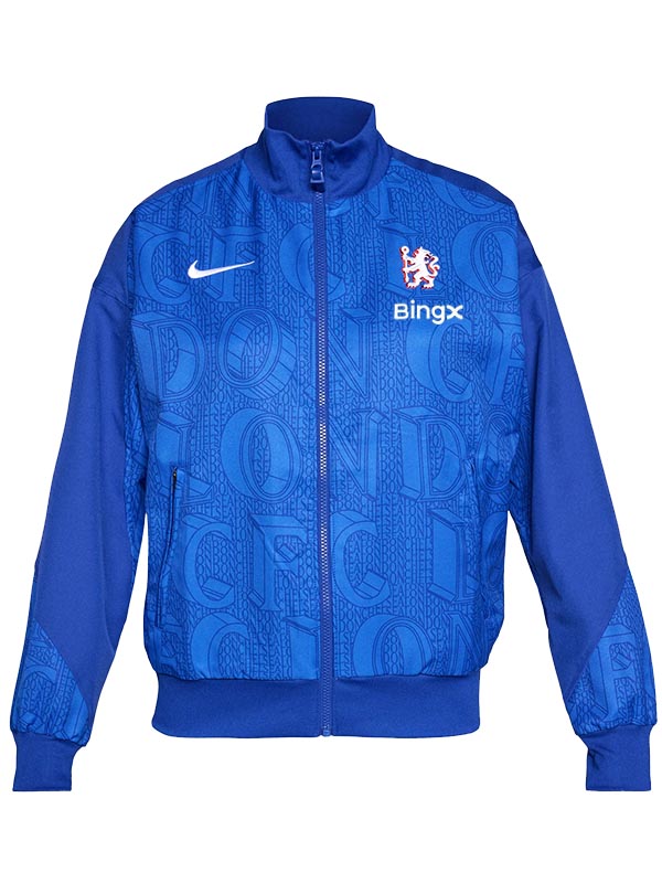 Chelsea veste coupe-vent bleue survêtement homme manteau d'entraînement 2025-2026