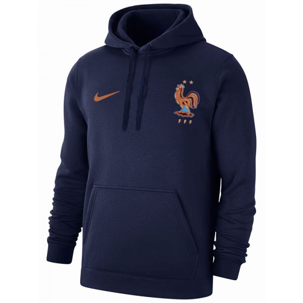 France veste capuche survêtement manteau indigo d'entraînement pour homme 2025-2026