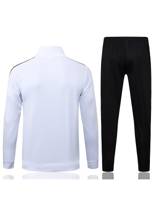 Germany veste de football 125e anniversaire survêtement de sport fermeture éclair complète kit d'entraînement pour hommes noir et blanc uniforme d'extérieur manteau de football 2025-2026